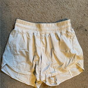 Lululemon Athletica White Athletic Shorts with Elastic Waist